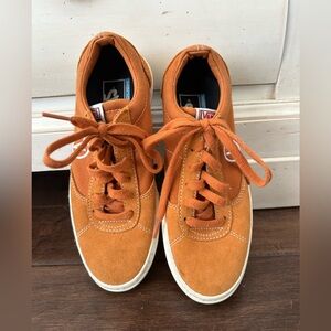Orange lace up cushionare vans